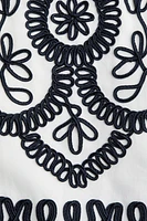 Embroidered Shift Dress