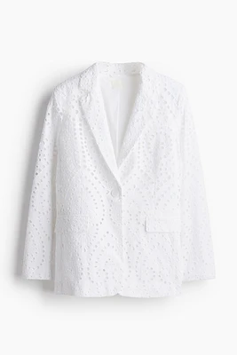 Blazer avec broderie anglaise