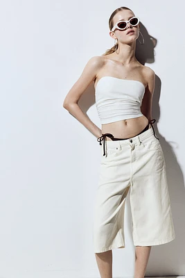 Knee-length Twill Shorts