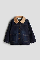 Denim Jacket with Corduroy Collar