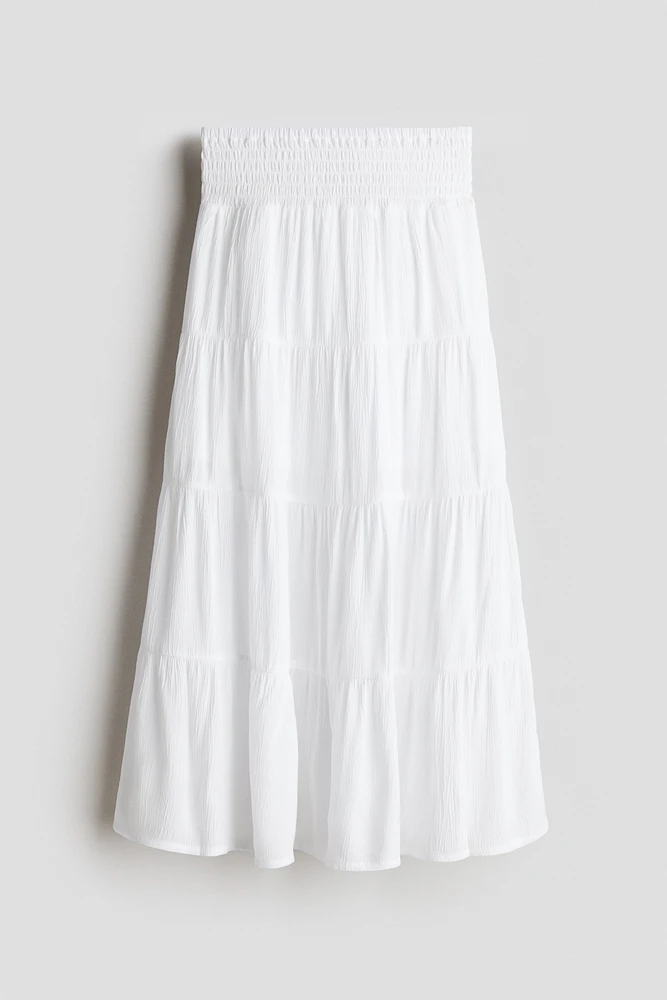 Smocked Tiered Skirt