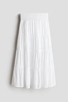 Smocked Tiered Skirt