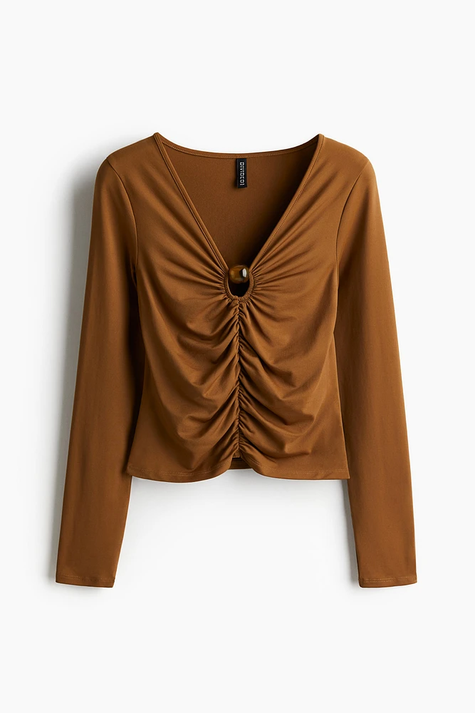 Gathered Cutout Top