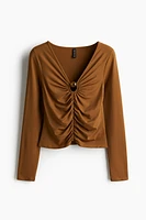 Gathered Cutout Top