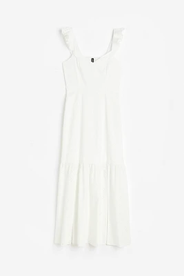 Open-backed Dress with Eyelet Embroidery