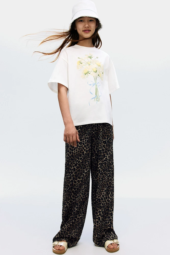 Textured Jersey Pants