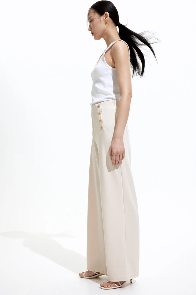 Button-front Pants