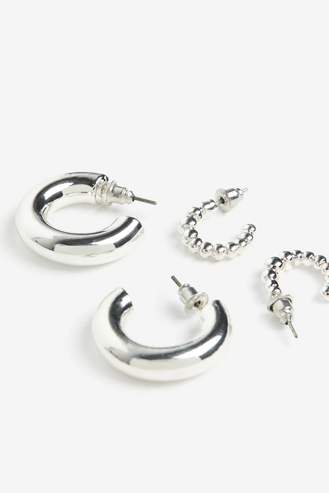 2 Pairs Hoop Earrings