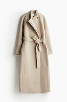 Maxi Coat with Tie Belt