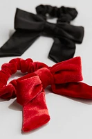 2-pack Bow-detail Scrunchies