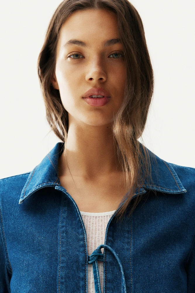 Veste à nouer en denim