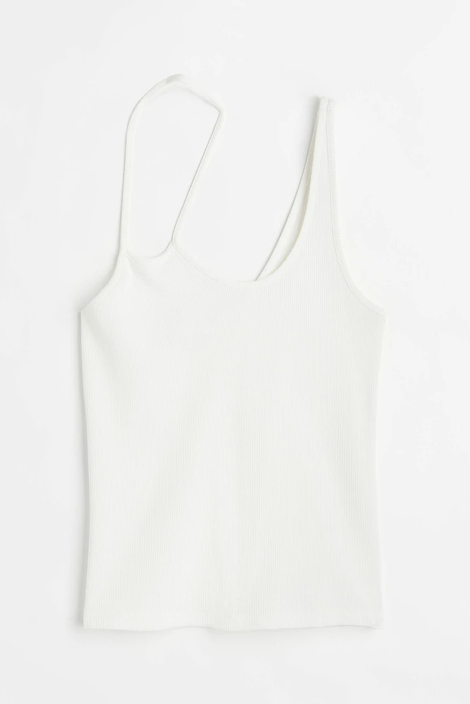 One-shoulder Halterneck Top