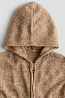 Hooded Cardigan with Zipper