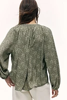 Oversized Crêpe Blouse