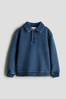 Cotton Sweatshirt Polo Shirt