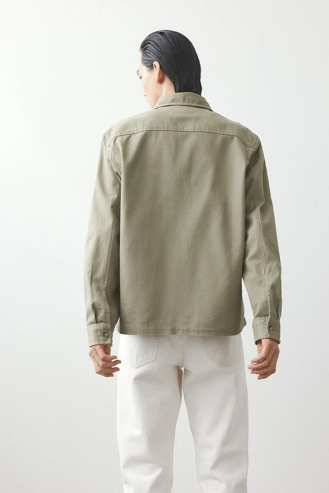 Regular Fit Cotton twill overshirt