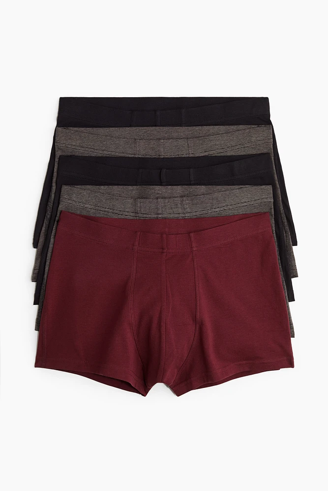Lot de 5 caleçons boxeurs courts en coton