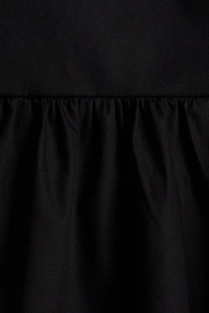 Cotton Dress with Flared Skirt