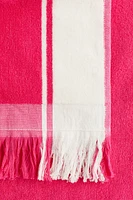 Serviette de plage frangée
