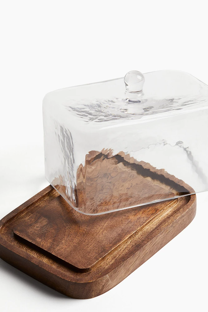 Beurrier avec cloche en verre