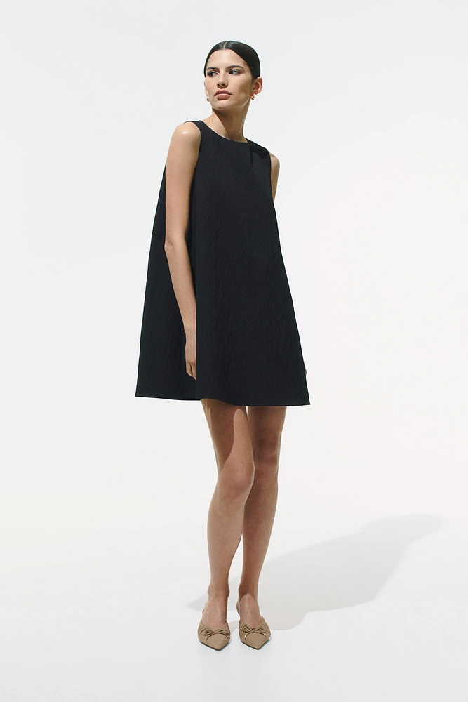 Jacquard-Weave Shift Dress