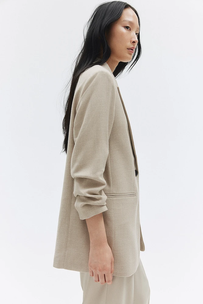 Gathered-Sleeve Jacket