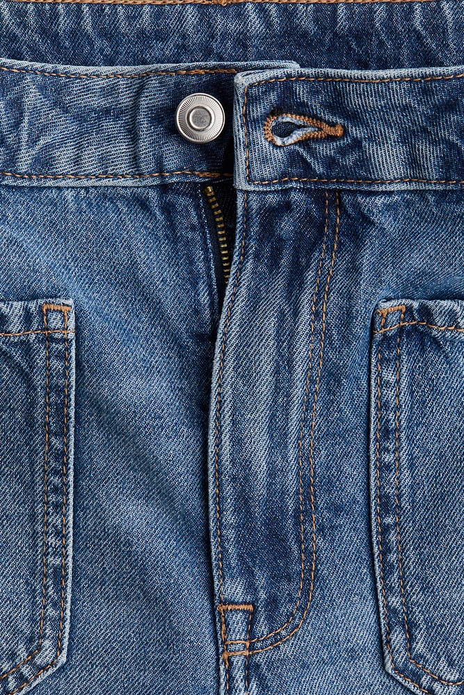 High-Rise Denim Shorts