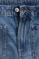 High-Rise Denim Shorts