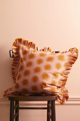 Ruffle-trimmed Cushion Cover