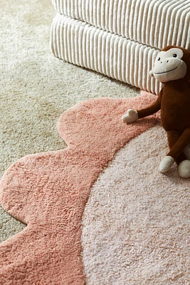 Flower-Shaped Cotton Rug