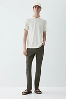 Slim Fit Cotton Twill Pants