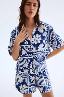 Short-Sleeved Twill Shirt