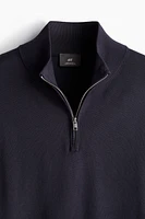 Slim Fit Half-Zip Fine-Knit Sweater