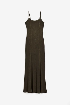 Washed-look Ribbed Maxi Dress