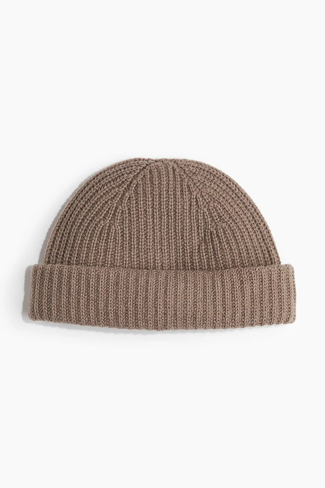 Rib-Knit Wool-Blend Hat