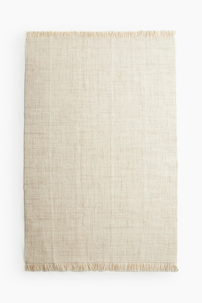 Fringed Wool-blend Rug