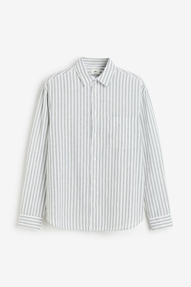 Relaxed Fit Linen-blend Shirt