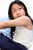 Camisole en pointelle de coton