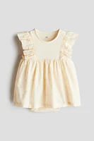 Ruffle-trimmed Bodysuit Dress