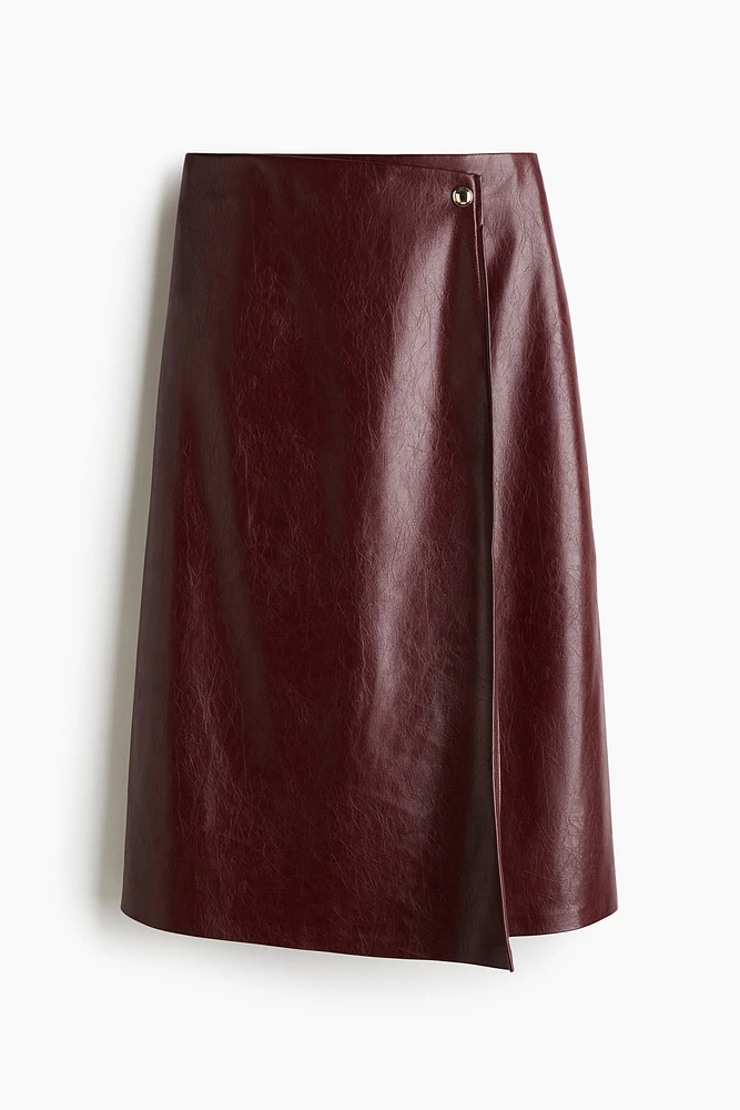 Coated Wrap Skirt