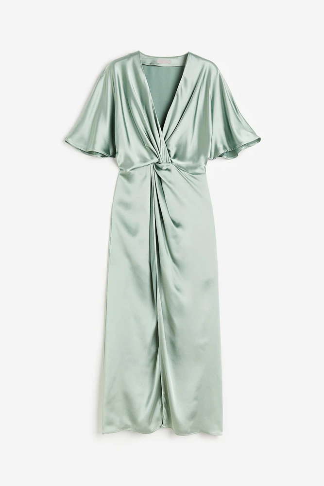 Draped Satin Dress