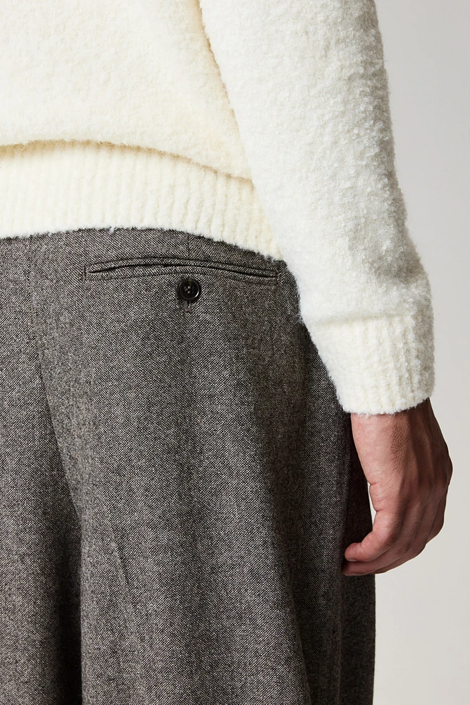 Loose Fit Wool-Blend Pants