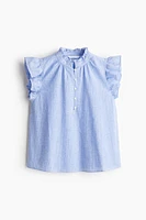 Linen-Blend Blouse