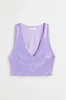 Sequined Crop Top