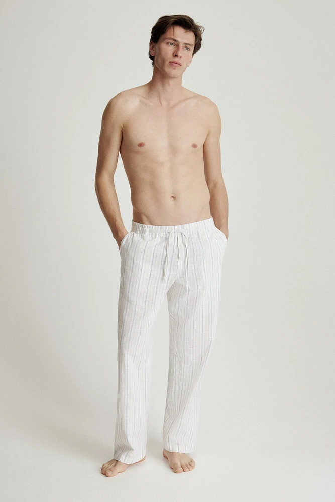 Pantalon coupe décontractée en coton