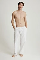 Pantalon coupe décontractée en coton