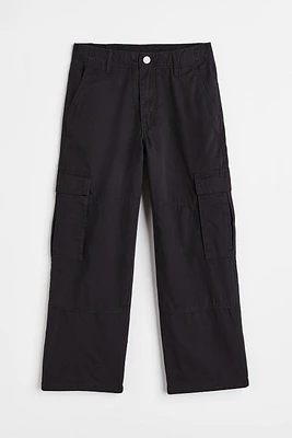 Lined Cotton Cargo Pants