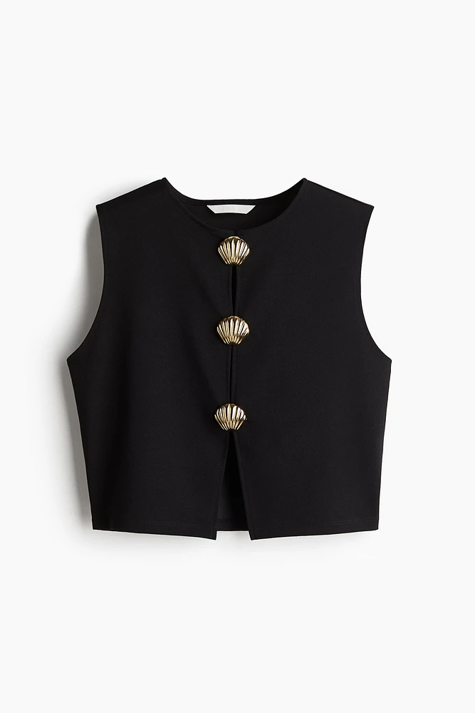 Button-Decorated Top