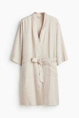 Washed Linen Bathrobe