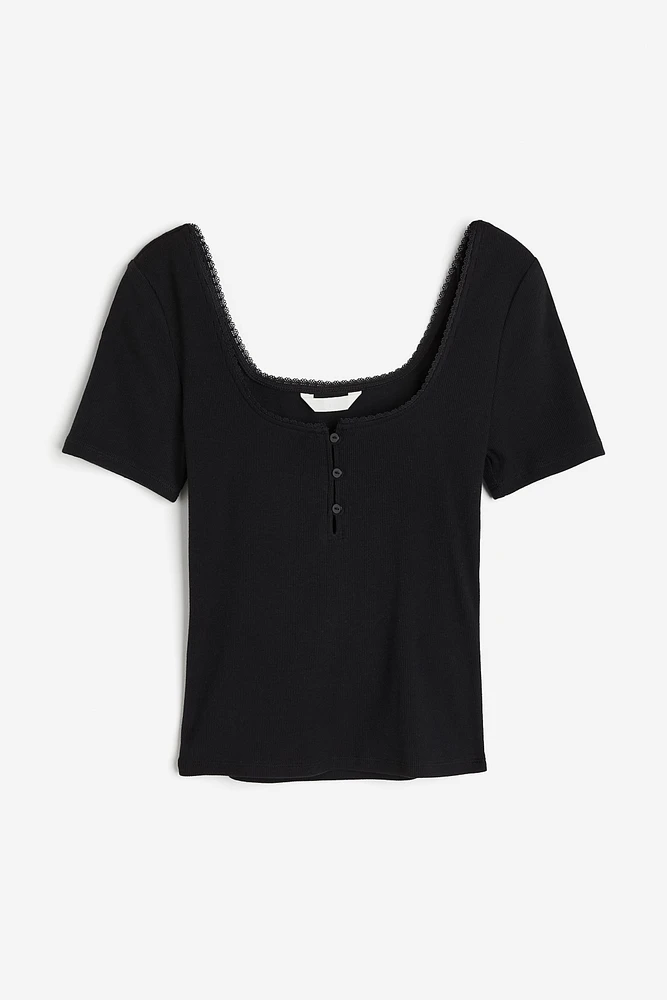 Ribbed Jersey Top